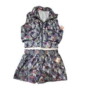 FP Movement by Free People Hooded Vest and Shorts Outfit, Size Small
